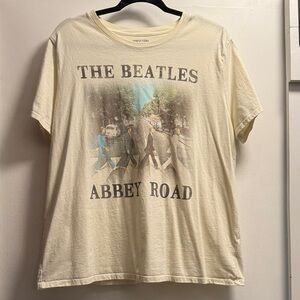 Simply Vera Wang The Beatles Cream Cotton Band T-Shirt Abbey Road XXL Top